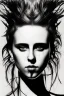 Placeholder: Danish singer MØ face,Abstract Yoji Shinkawa, demon,