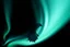 Placeholder: graphic shape of the aurora borealis with bottom edge resemblance to an hawk in flight. smooth vector on black
