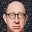 Placeholder: portrait of Jerry Saltz created from billions of exploding stars