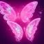 Placeholder: pink butterfly, luminous background