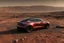 Placeholder: A Tesla 'Model S' is parked, at the Cydonia region on Mars. (CINEMATIC, WIDE ANGLE LENS, PHOTO REAL)