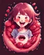 Placeholder: A detailed illustration Anime girl smiling crushed inside really darkred fleshy stomach filled with digestive juices, t-shirt design, in the style of Studio Ghibli, pastel tetradic colors, 3D vector art, cute and quirky, fantasy art, watercolor effect, bokeh, Adobe Illustrator, hand-drawn, digital painting, low-poly, soft lighting, bird's-eye view, isometric style, retro aesthetic, focused on the character, 4K resolution, photorealistic rendering, using Cinema 4D, vector logo, vector art,