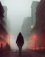 Placeholder: Dark street life creepy fog colours strong texture nightmare 8k artistic Photography volumetric light, Yves Tanguy Max Ernst fool ghost