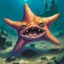 Placeholder: fantasy 90's tcg starfish creature artwork