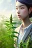 Placeholder: Cannabis farmer, highly detailed close up shot, 8k, HDR, clear picture, highly detailed, high resolution, art by studio ghibli