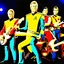 Placeholder: Captain Kirk and the Starfleet Commanders performing as a rock band