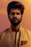 Placeholder: Indian actor Vijay Deverakonda, by Mahmoud Sai, Cartographic, Circuitry, Golden Hour, Closeup-View, 16k, Lumen Global Illumination, Diffraction Grading