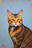 Placeholder: Portrait of a cat by Van Gogh