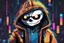 Placeholder: Sans in 8k cartoon artstyle, pixel them, neon effect, close picture, rain, fantasy world, intricate details, highly detailed, high details, detailed portrait, masterpiece,ultra detailed, ultra quality