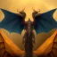 Placeholder: Portrait of dragon, highly detailed, color patterns on wings, soft studio lighting, background 64k