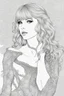 Placeholder: coloring pages of taylor swift for adults, Designs Black and white, No Shading