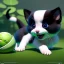 Placeholder: pixar style, volumetric garden environment and background, realistic painting of a cute midget tuxedo kitten laying on the ground, looking excited, detailed digital painting, extreme dense and fine fur, anime, ornate, colour-washed colors, elegant, small minutiae, tiny features, particulars, centered, smooth, sharp focus, renderman gofur render, 8k, uhd, detailed eyes, realistic shaded volumetric lighting, sunlight caustics, backlight, centered camera view