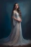 Placeholder: ethereal, ethereal dress, goddess, beautiful woman, dreamy, long wavy hair, big eyes, sophisticated,, hyper realistic, hyperrealism, photoreal, realistic, photorealistic, soft pastels, full-body, standing, long shot, wide angle