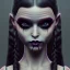 Placeholder: wednesday addams,wednesday make up, wednesday dress, wednesday hair, hyper detail, octane render, unreal engine 5, 8k resolation