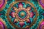 Placeholder: texture tissus satin mandala couleurs roses dorés mauves turquoise clair