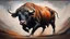 Placeholder: dangerous bull oil painting