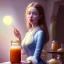 Placeholder: pixar style, realistic painting of a women in dress and a jar jam marmelade in kitchen,volumetric blue sky environment and background, volumetric lighting,dramatic lighting, detailed digital painting, extreme dense and fine fur, anime, ornate, colour-washed colors, elegant, small minutiae, tiny features, particulars, centered, smooth, sharp focus, renderman gofur render, 8k, uhd, detailed eyes, realistic shaded volumetric lighting,caustics,backlight