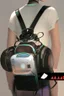 Placeholder: tech, back pack, transparent, sci fi, punk, color, neon