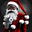 Placeholder: christmas card art, Black Santa, white dwarf santa, skinny santa