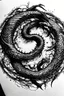 Placeholder: ouroboros made of black ink