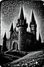 Placeholder: Detailed Ilford photograph of creepy castle, naïve, strong texture, extreme detail, Max Ernst, decal, rich colors, sparkles, Harry Potter style