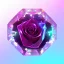 Placeholder: transparent multicolor crystal rose