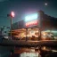 Placeholder: Ultra Realistic retro sci-fi, explosion Supermarket parking scene, 1960 year, blonde mastery woman, sweet scarlet Johansson face, perfect iris, glow eyes, face makeup, tight latex coat; many panic people, Retro sci-fi style, soft color, highly detailed, unreal engine 5, ray tracing, RTX, lumen lighting, ultra detail, volumetric lighting, 3d, finely drawn, high definition, high resolution.