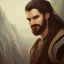 Placeholder: a _ fantasy _ style _ portrait _ painting _ of white male black hair short head stoic braided beard round face mountains rpg dnd oil _ painting _ unreal _ 5 _ daz. _ rpg _ portrait _ extremely _ detailed _ artgerm _ greg _ rutkowski _ greg