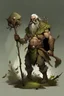 Placeholder: Goliath, Druid, well built, Smiting Staff, Hermit, Arcane Student, dressed in poor clothes and hides, cooks mountain giant, Herbalist, nature attuned