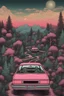 Placeholder: dribing a car, retuning the radio inside and outside is trippy nature
