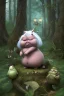 Placeholder: Fat fairy in the Forrest in style of the movie up