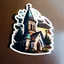 Placeholder: sticker of a church