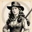 Placeholder: (high res photo in the style of Orion, by Masamune Shirow) Annie Oakley (1860-1926) was an American West performer and sharpshooter who became a symbol of the late nineteenth and early twentieth centuries. She was born in Ohio and started shooting at a young age, relying on her skills to support her family after her father died. Oakley rose to notoriety as a markswoman, winning a number of shooting competitions and starring in shows such as Buffalo Bill’s Wild West. She was known for her accurac