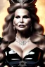 Placeholder: portrait of jennifer coolidge as evil queen in black leather gown, leather, angry, stern look, volumetric lighting, particales,highly detailed,cinematic, deep colours,8