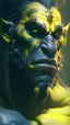 Placeholder: A Na'vi Ogre warrior with large yellow eyes, warrior painted skin, starring at the viewer, 8k resolution concept art portrait by Greg Rutkowski, Artgerm, WLOP, Alphonse Mucha dynamic lighting hyperdetailed intricately detailed Splash art trending on Artstation Unreal Engine 5 volumetric lighting, by Hajime Isayama