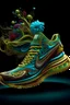 Placeholder: a stunning interpretation of Nike shoe sneaker, made of jellyfish, advertisement, solarpunk, highly detailed and intricate, golden ratio, very colorful, hypermaximalist, ornate, luxury, high heels, futurist, vanguard, style Dior