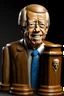 Placeholder: President Jimmy Carter painted as a jar of peanuts filled with gasoline