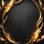 Placeholder: Hyper Realistic sparkling-golden-flame-frames on jet-black textured-background