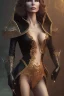 Placeholder: Jaclyn Smith as evil queen in black leather, busty, cleavage, dominatrix, curvy, angry, stern look. character design by cory loftis, fenghua zhong, ryohei hase, ismail inceoglu and ruan jia. unreal engine 5, artistic lighting, highly detailed, photorealistic, fantasy