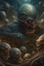 Placeholder: Bosch nightmares paint inf style Title: ", aliens , insanely detailed octane render trending on artstation, 8k artistic photography, photorealistic concept art, soft natural volumetric cinematic perfect light, chiaroscuro, award-winning photograph, masterpiece, oil on canvas, Raphael, Caravaggio, Greg Rutkowski, people, beksinski, Giger