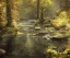 Placeholder: a small river with sunlight reflecing in it flowing through a serene forest, highly detailed, unreal 5 render, rhads, octane render, beautiful composition, trending on artstation, award-winning photograph, masterpiece