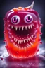 Placeholder: A fruit jelly with fangs and weird eyes