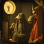 Placeholder: Daguerrotype close up some mysterious figures, odd background, Hieronymus Bosch Max Ernst ambient light, by Minicavio Quollati and Marlost Endgulp, Amano, Botticelli, Alphonse Mucha