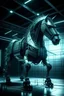 Placeholder: futuristic mechanical trojan horse in a cyber-punk style laboratory, cinematic, dramatic studio lighting, depth of field