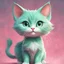 Placeholder: A delightful and adorable cartoon illustration featuring a cute mint-colored cat against a charming pink background, (delightful illustration:1.4), (adorable cartoon cat:1.5), (charming pink background:1.3), (expressive mint hues:1.2), inspired by the styles of cute cartoon artists, trending on ArtStation, Intricate, Sharp focus, vibrant lighting, (whimsical:1.4), (playful ambiance:1.3), (lush fur details:1.5), Cartoon, Masterful, Captivating, High Detail, Cinematic view