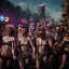 Placeholder: Ultra Realistic photo, medium shot view, drunken women, carnival scene, sexy steampunk. hair monster, Sunglasses, smoking, happy, hot. Cabaret background, highly detailed, concept art, unreal engine 5, ray tracing, RTX, lumen lighting, ultra detail, volumetric lighting, 3d, finely drawn, high definition, high resolution.