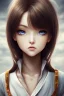 Placeholder: portrait artistic photo, wonderfull japanese girl, face keiko yu yu hakusho, big brown eyes, short brown hair, seifuku blue, high quality, 8k, mouth shut