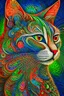 Placeholder: (masterpiece, top quality, best quality, official art, beautiful and aesthetic: 1.2), extremely micro detailed, fractal art, (colorful: 1.5), highest detailed, zentangle, close-up, (1cat), (abstract background:1.5), (shiny skin),