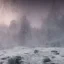 Placeholder: winter landscape, ice field, crystals, dreamlike, foggy, lost