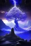 Placeholder: 3. tree of life, mountains, lavender, luminous trunk, luxurious crown in bright lights, glitter, bright lights, neon, mysticism, dawn, starry sky, fantasy realism snowflakes, glitter, shimmering smoke,16k, surrealism, careful drawing of details, clear contour, aesthetically pleasing, threads, professional photo, realistic photo, an incredibly beautiful white landscape, dark botanical, dark fantasy, detailed